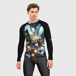 Рашгард мужской Текстура с осколками, цвет: 3D-принт — фото 2