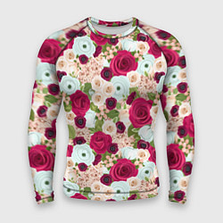 Мужской рашгард Цветочный фон