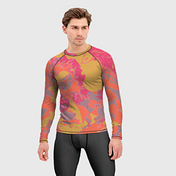 Рашгард мужской Цветной яркий камуфляж, цвет: 3D-принт — фото 2