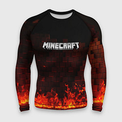 Рашгард мужской Minecraft fire logo, цвет: 3D-принт