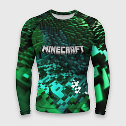 Рашгард мужской Minecraft logo в стиле киберпанк, цвет: 3D-принт