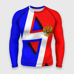 Рашгард мужской Герб России спортивный стиль, цвет: 3D-принт
