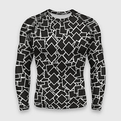 Рашгард мужской Ромб черно - белый, цвет: 3D-принт