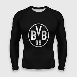 Рашгард мужской Borussia sport fc белое лого, цвет: 3D-принт