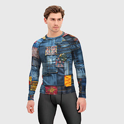 Рашгард мужской Значок адвоката на джинсах, цвет: 3D-принт — фото 2