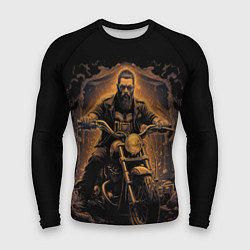 Рашгард мужской Брутальный мотоциклист, цвет: 3D-принт