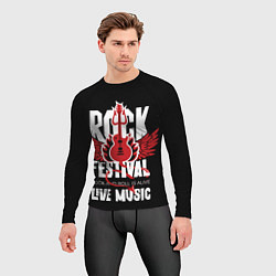 Рашгард мужской Rock festival - live music, цвет: 3D-принт — фото 2