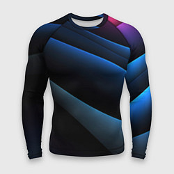 Мужской рашгард Синий стильный абстрактный геометрический стиль на