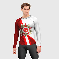 Рашгард мужской Великая отечественная - Бело-красный, цвет: 3D-принт — фото 2