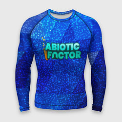 Рашгард мужской Abiotic Factor logo blue neon, цвет: 3D-принт