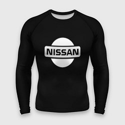 Рашгард мужской Nissan logo white, цвет: 3D-принт