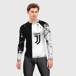 Рашгард мужской Juventus краски текстура спорт, цвет: 3D-принт — фото 2