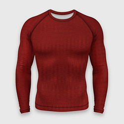 Мужской рашгард Тёмно-красный текстурированный однотонный