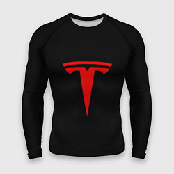 Рашгард мужской Tesla red logo, цвет: 3D-принт