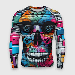 Рашгард мужской Crazy color skull - graffiti, цвет: 3D-принт