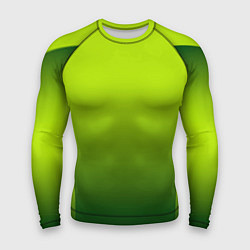 Рашгард мужской Яркий зеленый градиентный комбинированный узор, цвет: 3D-принт