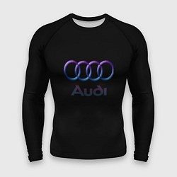 Рашгард мужской Audi neon logo, цвет: 3D-принт