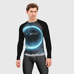 Рашгард мужской Portal logo game, цвет: 3D-принт — фото 2