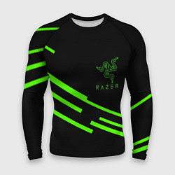 Мужской рашгард Razer line green