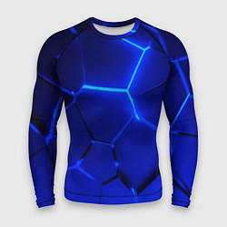 Мужской рашгард Текстура темных синих неоновые плиты
