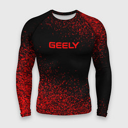 Рашгард мужской Geely чёрно-красный напыление, цвет: 3D-принт