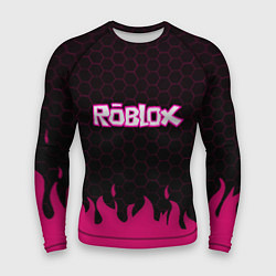 Рашгард мужской Roblox fire pink, цвет: 3D-принт