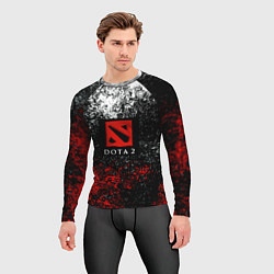 Рашгард мужской Dota 2 брызги красок, цвет: 3D-принт — фото 2