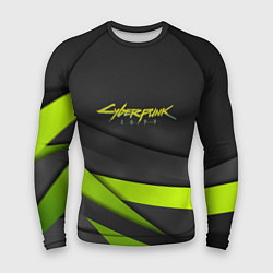 Рашгард мужской Cyberpunk 2077 stripes line, цвет: 3D-принт