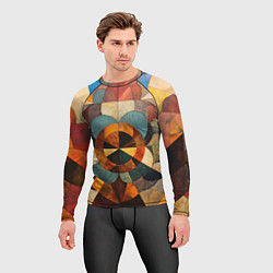 Рашгард мужской Винтажная мозайка, цвет: 3D-принт — фото 2