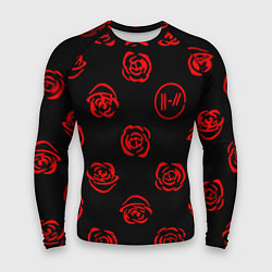 Рашгард мужской Twenty one pilots rose pattern, цвет: 3D-принт