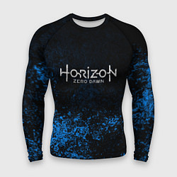 Мужской рашгард Horizon: Zero Dawn синие брызги красок