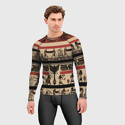 Рашгард мужской Египет орнамент, цвет: 3D-принт — фото 2