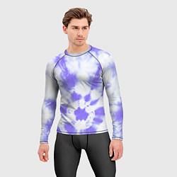 Рашгард мужской Фиолетовый арт тай дай, цвет: 3D-принт — фото 2