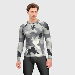 Рашгард мужской Бело-серый камуфляж, цвет: 3D-принт — фото 2