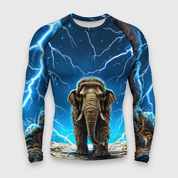 Рашгард мужской Мамонт и разряды молний, цвет: 3D-принт