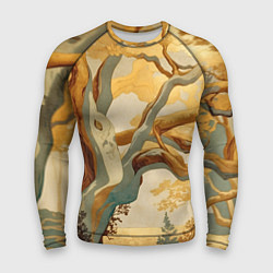 Мужской рашгард Дерево в японском стиле