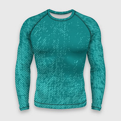 Рашгард мужской Джинс с потертостями-зеленый, цвет: 3D-принт