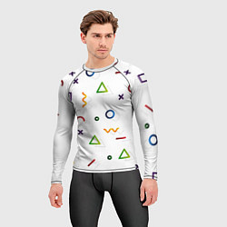 Рашгард мужской Геометрический хаос, цвет: 3D-принт — фото 2