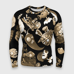 Рашгард мужской Растения против зомби в бежевом цвете, цвет: 3D-принт