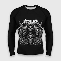 Мужской рашгард Metallica - four skulls