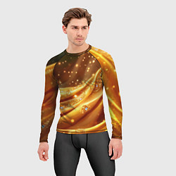 Рашгард мужской Золотая ткань с блестками, цвет: 3D-принт — фото 2