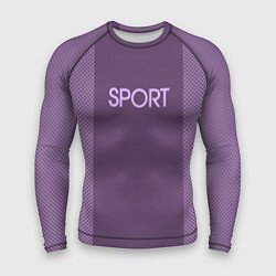 Рашгард мужской Sport фиолетовый, цвет: 3D-принт