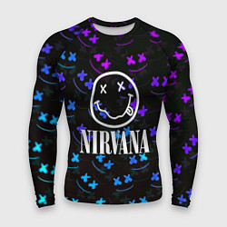 Рашгард мужской Nirvana x marshmello neon, цвет: 3D-принт