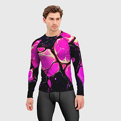 Рашгард мужской Розовые пятна в текстуре, цвет: 3D-принт — фото 2