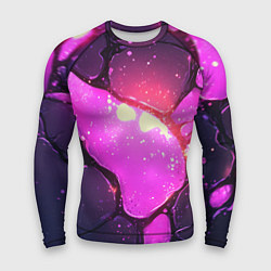 Мужской рашгард Розовая текстура разлом плит