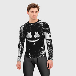 Рашгард мужской Marshmello брызги красок, цвет: 3D-принт — фото 2