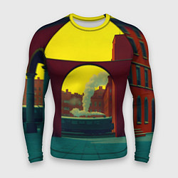 Рашгард мужской Арт с поездом, цвет: 3D-принт