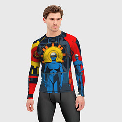 Рашгард мужской Ретро фантастика, цвет: 3D-принт — фото 2