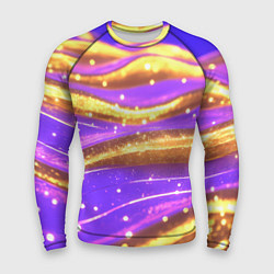 Рашгард мужской Блестящая волнистая текстура, цвет: 3D-принт