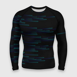 Рашгард мужской Color blue black strip, цвет: 3D-принт